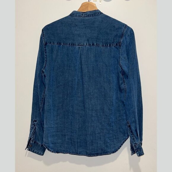 Rails Rosalee Tie-Neck Chambray Shirt Women’s Size XS - Picture 4 of 9